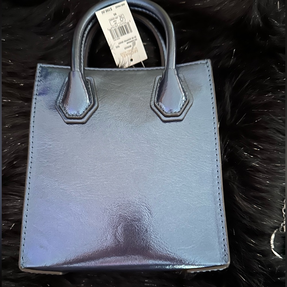 Michael Kors Extra Small Patent Crossbody Bag in Metallic Blue - Picture 3 of 3